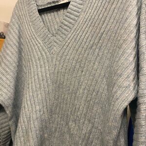 Cozy Blue V-Neck Sweater